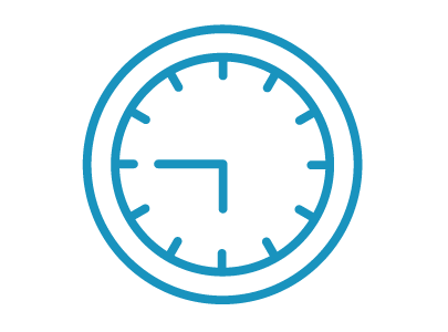 clock icon centered