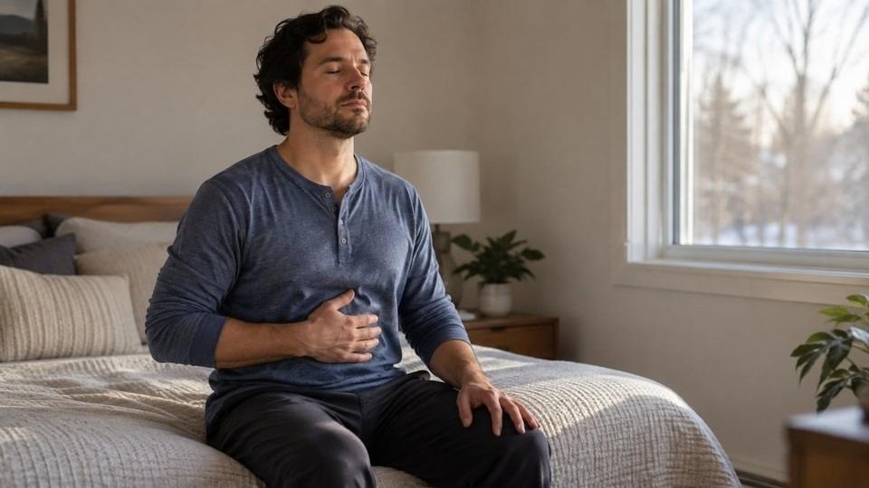 Slow deep breathing exercises used as grounding techniques for anxiety