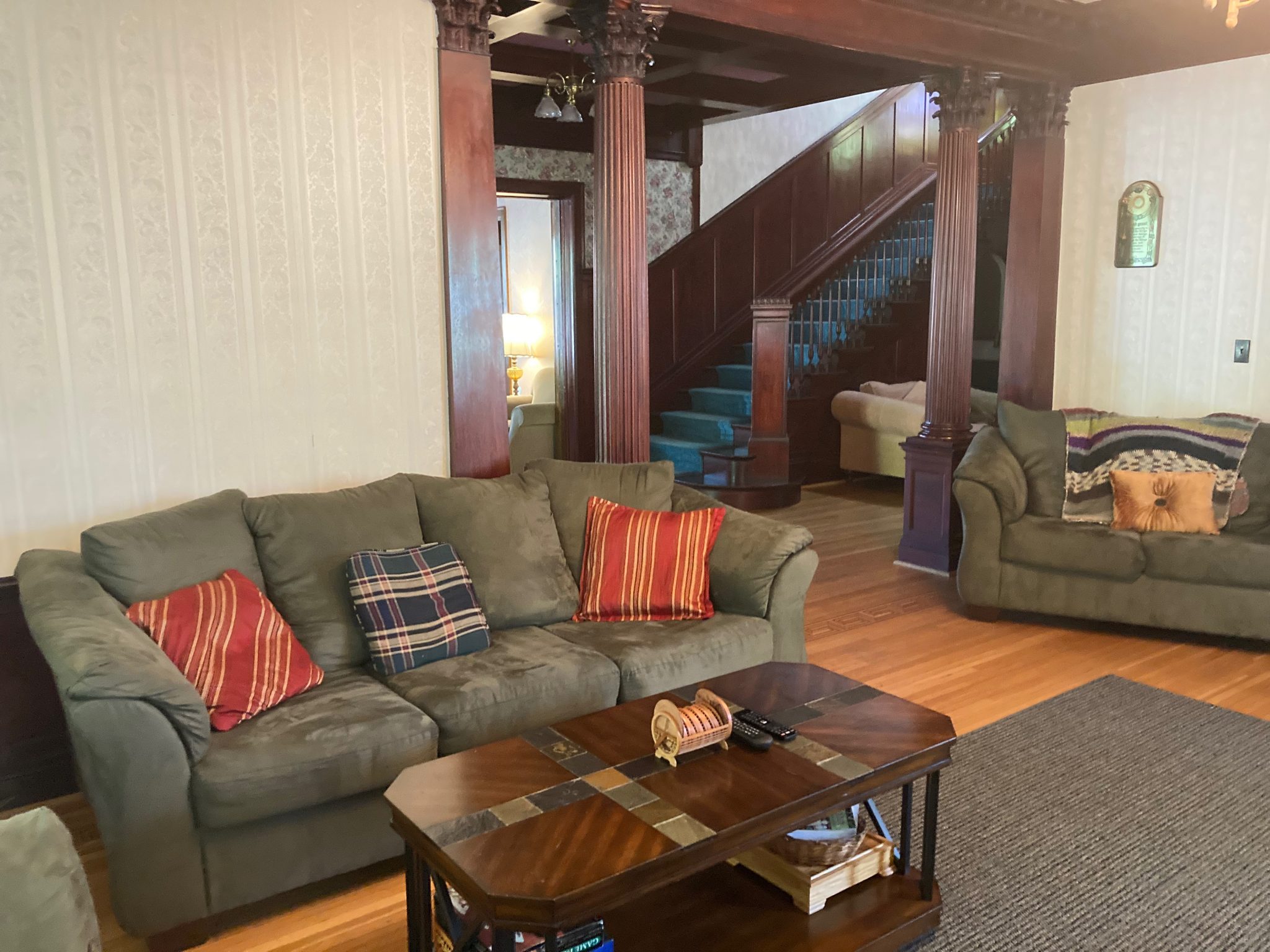 Living room and staircase