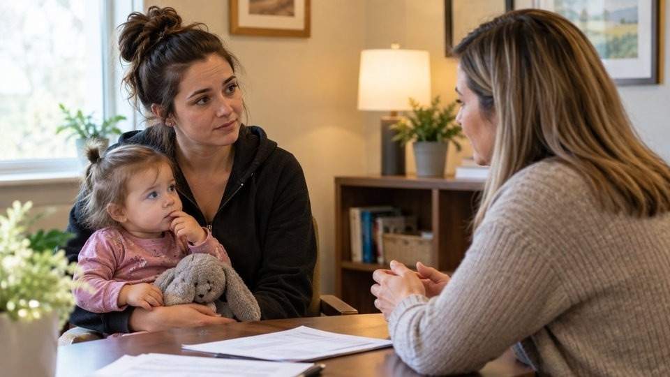 A mother asks about childcare during gender specific addiction treatment.